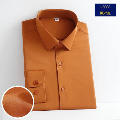 5XL Svinīga kleita Augstas kvalitātes vīriešu krekls ar garām piedurknēm rudens un ziemas tīri balts zīds gluda modes biznesa ikdienas bez gludekļa