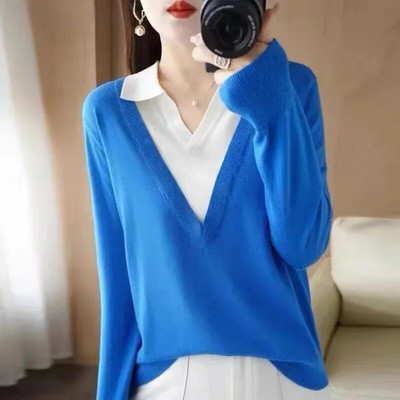 Μάλλινο πουλόβερ κασμίρ Γυναικείο πουλόβερ με ψηλό στοιβαγμένο γιακά μακρυμάνικο χειμωνιάτικο πλεκτό πουλόβερ Ζεστό πουλόβερ υψηλής ποιότητας