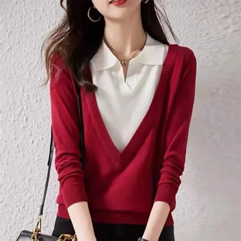 Μάλλινο πουλόβερ κασμίρ Γυναικείο πουλόβερ με ψηλό στοιβαγμένο γιακά μακρυμάνικο χειμωνιάτικο πλεκτό πουλόβερ Ζεστό πουλόβερ υψηλής ποιότητας