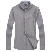 Ανδρικό μακρυμάνικο μασίφ ανδρικό πουκάμισο Oxford ανδρικό μπλουζάκι με μονό τσεπάκι Casual ανδρικά μπλουζάκια