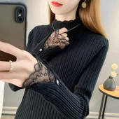 Rudens ziemas biezs trikotāžas sieviešu džemperis Modes korejiešu džemperis ar garām piedurknēm Harajuku All Match silts džemperis