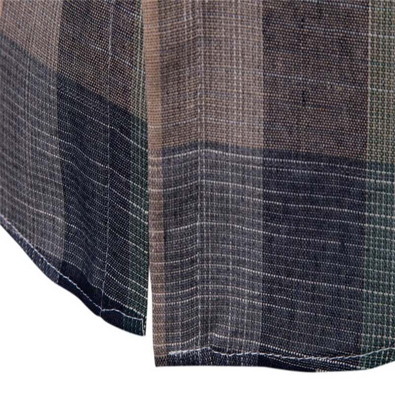 Plaidu krekli vīriešiem Slaidi Modes Biznesa Atpūtas Plaidi Apdruka Krekls ar garām piedurknēm Topi Retro ģeometriskas rūtainas blūzes 2023. g.