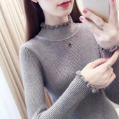 Női pulóver garbó pulóverek őszi téli pulóverek új 2023 hosszú ujjú vastag meleg női pulóver pulóverek húzó