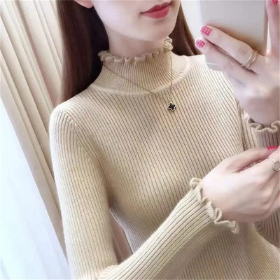 Női pulóver garbó pulóverek őszi téli pulóverek új 2023 hosszú ujjú vastag meleg női pulóver pulóverek húzó