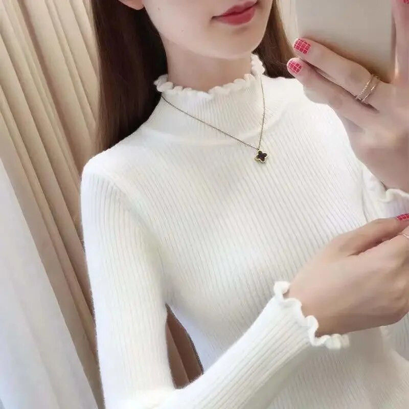 Női pulóver garbó pulóverek őszi téli pulóverek új 2023 hosszú ujjú vastag meleg női pulóver pulóverek húzó