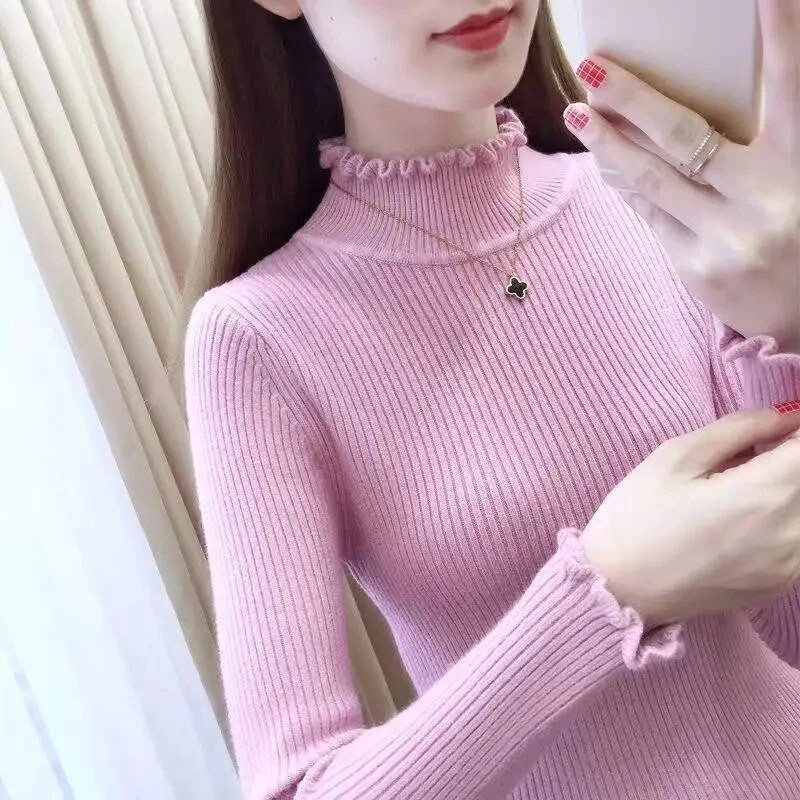 Női pulóver garbó pulóverek őszi téli pulóverek új 2023 hosszú ujjú vastag meleg női pulóver pulóverek húzó