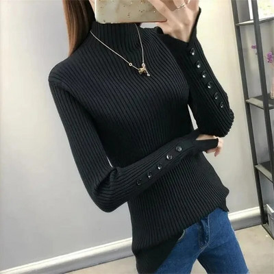 2023. gada jauni sieviešu džemperi ar garām piedurknēm rudens vintage Harajuku, adīti ar apakšu, korejiešu modes džemperi, sieviešu džemperi