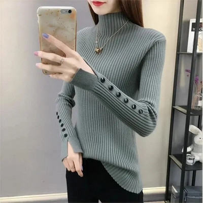 2023. gada jauni sieviešu džemperi ar garām piedurknēm rudens vintage Harajuku, adīti ar apakšu, korejiešu modes džemperi, sieviešu džemperi