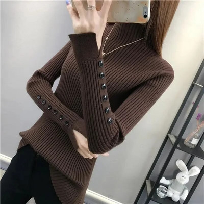 2023. gada jauni sieviešu džemperi ar garām piedurknēm rudens vintage Harajuku, adīti ar apakšu, korejiešu modes džemperi, sieviešu džemperi