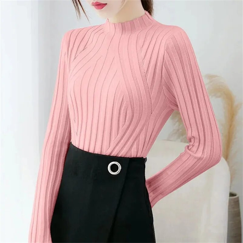 2023 Νέο φθινοπωρινό πλεκτό πουλόβερ Γυναικείο πουλόβερ Μακρυμάνικο Γυναικείο πουλόβερ Γυναικείο πουλόβερ Λεπτό μασίφ πουλόβερ Casual τοπ