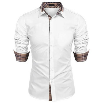 2022 Мъжки ризи с дълъг ръкав Бизнес риза 5xl Есенни ревери с копчета с ивици Топ Свободни ежедневни тениски Извънгабаритни дизайнерски дрехи