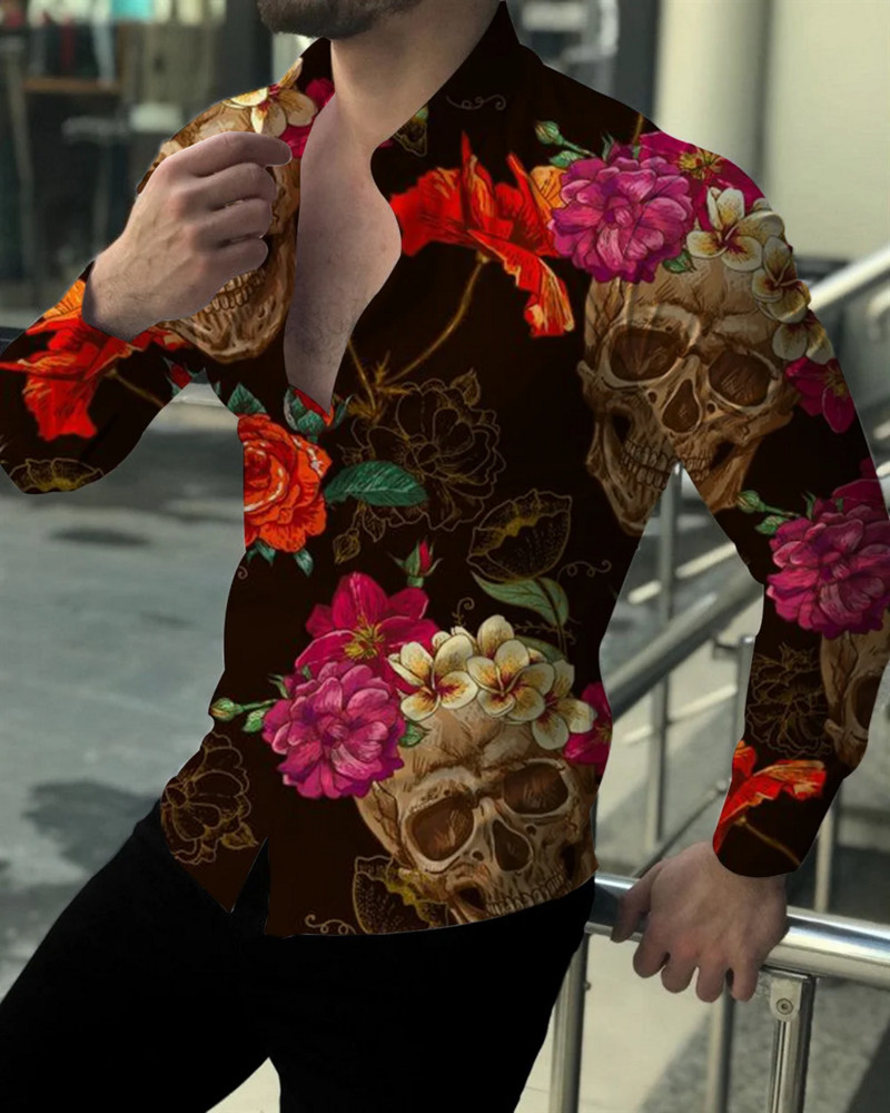 2023. aasta Meeste tantsumood luksuslik kardigan, mis suurendab sotsiaalset meeste tagumikku särk vabaaja mustriga õmblusmustriga pikkade varrukatega särk