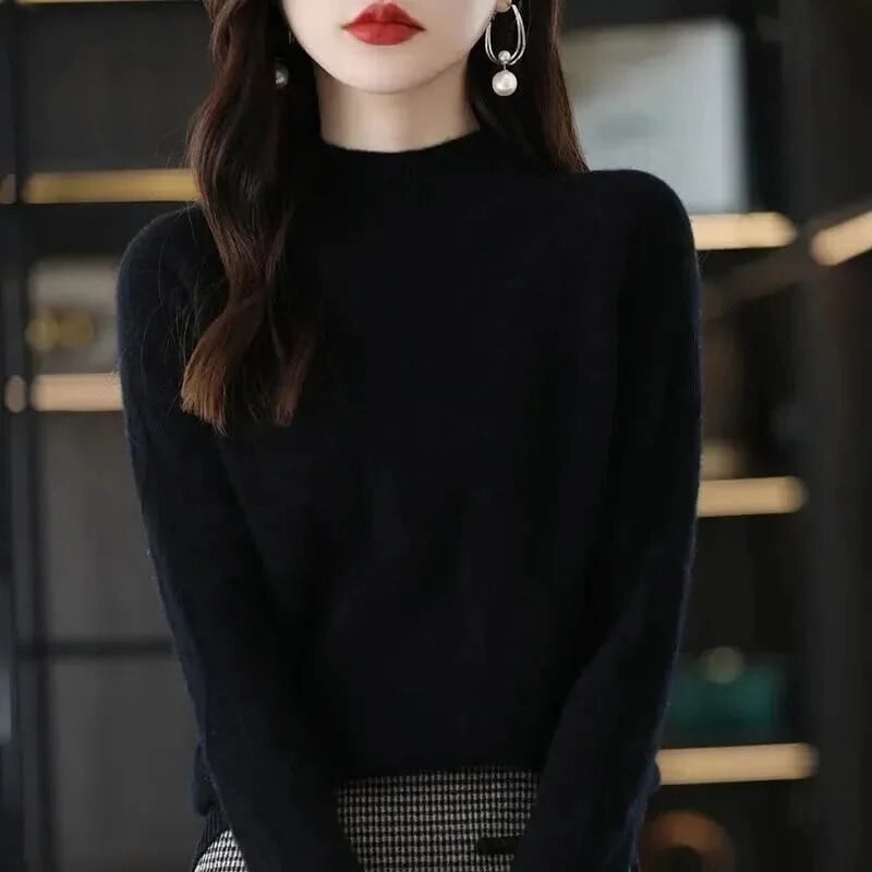 2023 Φθινόπωρο χειμερινό κασμίρ Πουλόβερ Γυναικεία πουλόβερ Jumpers Λεπτά πουλόβερ Γυναικεία μακρυμάνικα πουλόβερ Πλεκτά μπλουζάκια