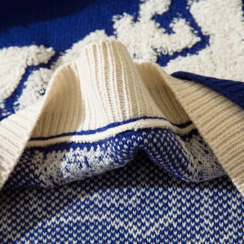 Harajuku Retro Graffiti Star Džemperis Trikotāžas Džemperis Vīriešu Lielizmēra Ziemas Korejas Pulovers Vectēvs Neglīts Džemperis Sieviešu Y2K Grunge