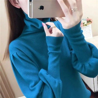 Pulovers trikotāžas džemperis Rudens ziemas apģērbs Sieviešu 2023. gads ar garām piedurknēm Slim Basic, mīksti sieviešu džemperi, džemperi, topi