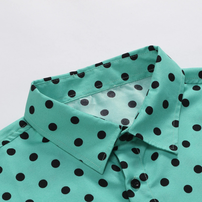 FGKKS 2023. gada jauna zīmola vīriešu punktveida krekli Kokvilnas krekli ar garām piedurknēm vīriešu slaids, biznesa ikdienas kleita ar ziediem