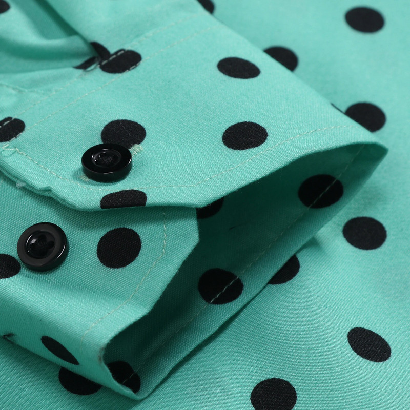 FGKKS 2023. gada jauna zīmola vīriešu punktveida krekli Kokvilnas krekli ar garām piedurknēm vīriešu slaids, biznesa ikdienas kleita ar ziediem