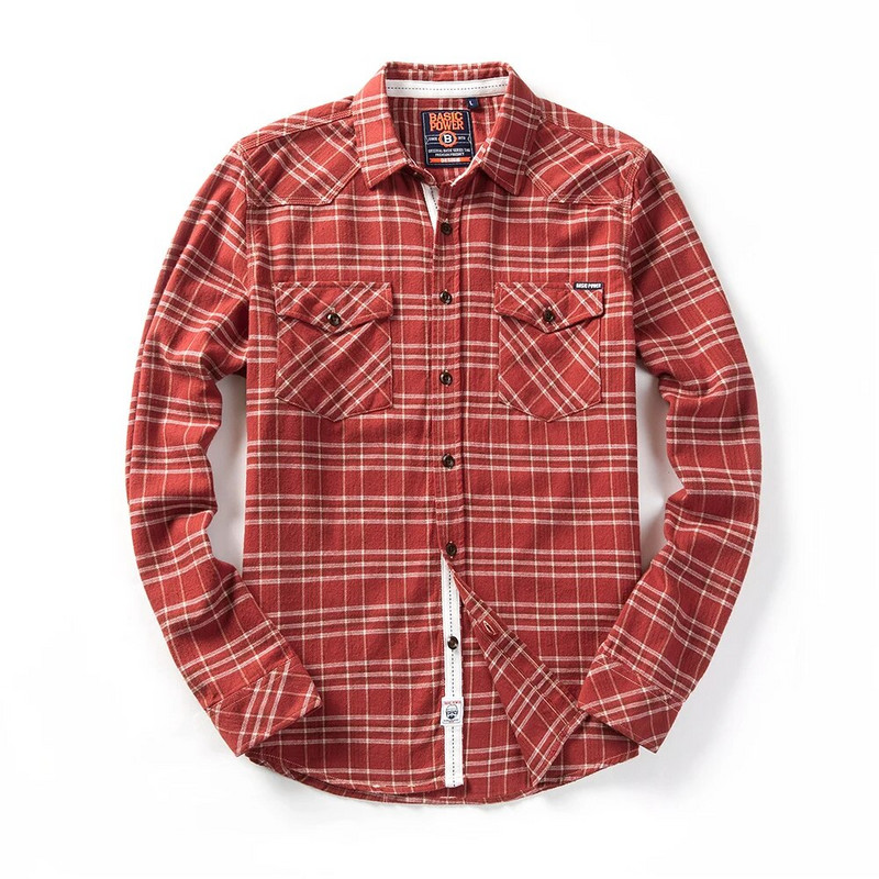 2022. gads. Vīriešu ikdienišķs rūtains flaneļa krekls ar garām piedurknēm, jauns rudens apģērbs, topi, garais krekls, krūtis.