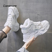 Έλα 2023 Νέα In Plus Βελούδινη Ζεστή Πλατφόρμα Αθλητικά Παπούτσια Γυναικεία Άνετα Μποτάκια Χιονιού Γυναικεία Χονδρά Αθλητικά Γυναικεία Χειμερινά Αθλητικά Παπούτσια