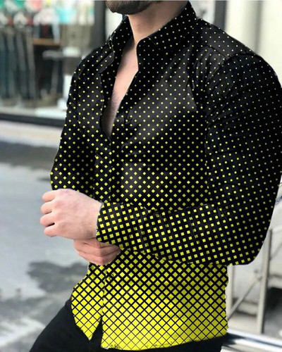 Modes vīriešu dizainers zvaigžņotas debesis purpursarkans zils zelts luksusa sociālais vīriešu krekls liela izmēra ikdienas punktveida drukas tops ar garām piedurknēm