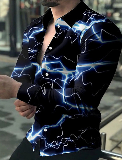 Modes vīriešu dizainers zvaigžņotas debesis purpursarkans zils zelts luksusa sociālais vīriešu krekls liela izmēra ikdienas punktveida drukas tops ar garām piedurknēm