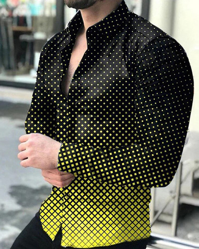 2023. gada sociālais luksusa vīriešu dizaineru apģērbs Havaju salu stilā Elegants klasisks modes tops jauns vīriešu krekls ar apdrukātu garām piedurknēm