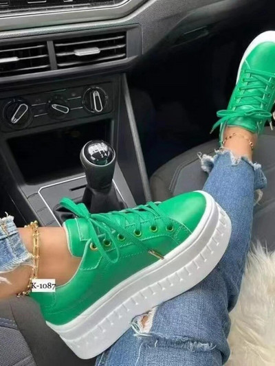 Naiste tossud, ühevärvilised, valged kingad, rula kõrgus, suurendatud platvorm, vulkaniseeritud, talvised, nööriga püksid.