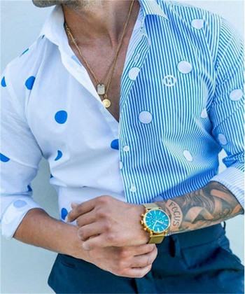 2023 Нова мъжка риза с щампи с дълги ръкави Мъжки социални луксозни мъжки дизайнерски дрехи Хавайска мода Елегантна класическа мода