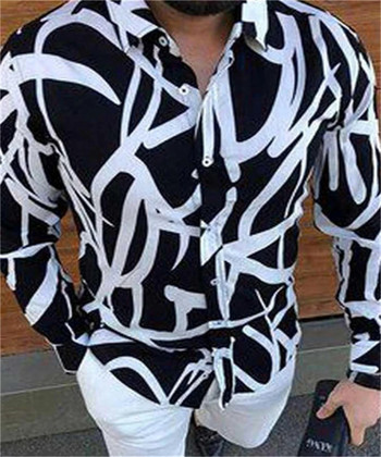 2023 Νέο ανδρικό μακρυμάνικο εμπριμέ πουκάμισο Ανδρικά κοινωνικά πολυτελή ανδρικά ρούχα σχεδιαστών της Χαβάης Κομψή κλασική μόδα