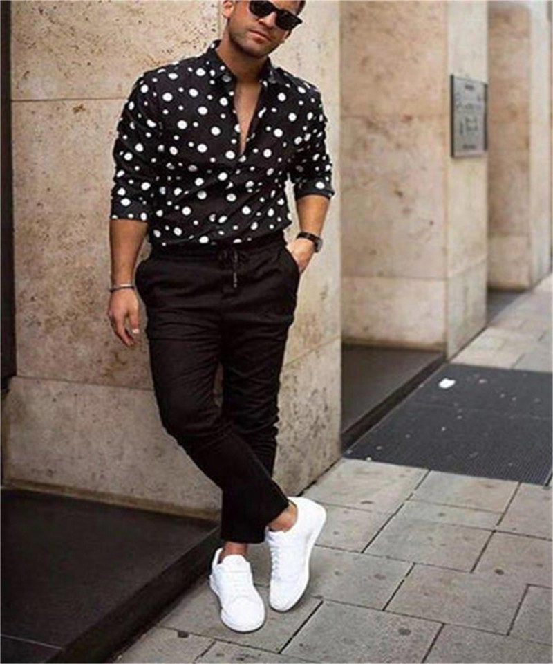 2023. gads. Jauns vīriešu krekls ar garām piedurknēm apdrukāts vīriešu sabiedriskais luksusa vīriešu dizaineru apģērbs Havajiešu mode Eleganta klasiskā mode