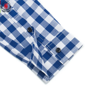 FREDD MARSHALL 2023 Нова модна карирана риза с дълги ръкави Мъжка тънка риза с копчета Ежедневна бизнес социална карирана риза 275