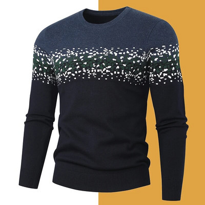 Jauns modes vīriešu džemperis džemperis ikdienišķs rudens plāns džemperis džemperis vīriešu ziemas trikotāžas džemperi Topi vīriešu džemperis liela izmēra 4XL