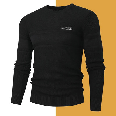 Jauns modes vīriešu džemperis džemperis ikdienišķs rudens plāns džemperis džemperis vīriešu ziemas trikotāžas džemperi Topi vīriešu džemperis liela izmēra 4XL