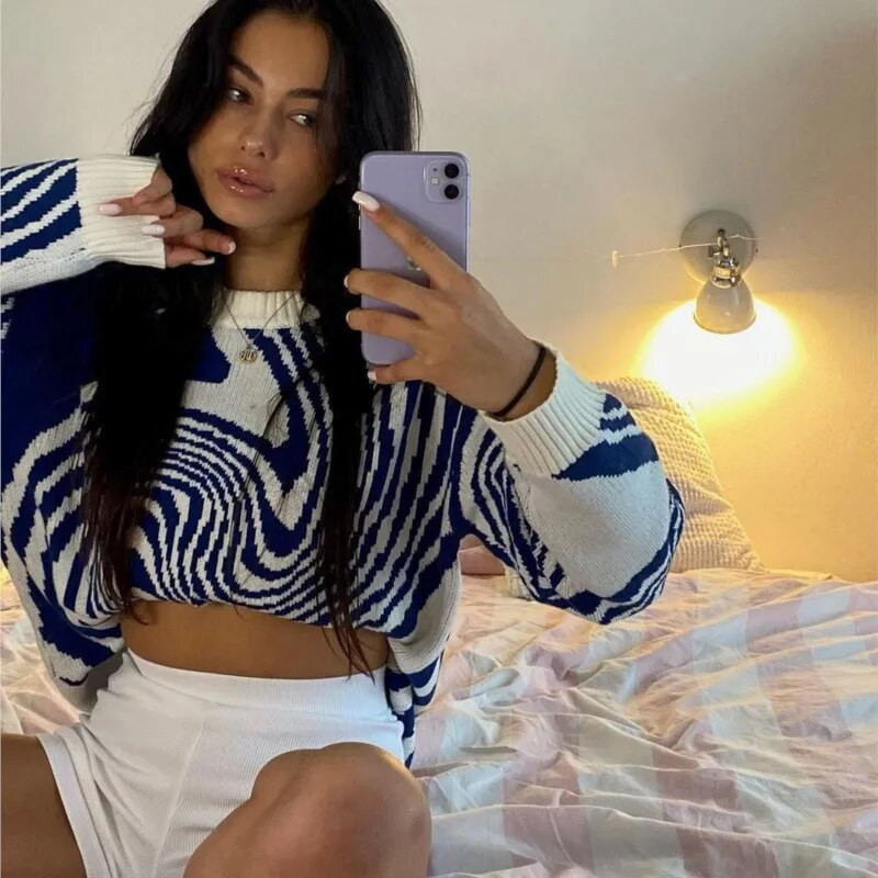 Estētisks sieviešu Harajuku vintage trikotāžas 2022. gada unisex korejiešu modes džemperi, vīriešu, japāņu ielu apģērbu dizaineru džemperi