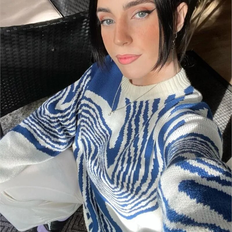 Estētisks sieviešu Harajuku vintage trikotāžas 2022. gada unisex korejiešu modes džemperi, vīriešu, japāņu ielu apģērbu dizaineru džemperi