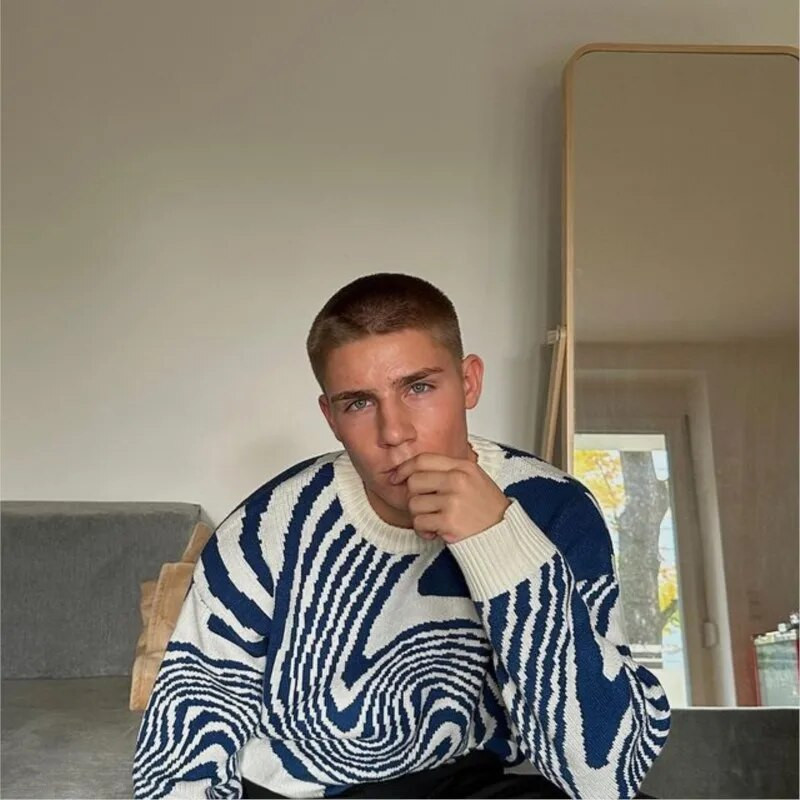 Estētisks sieviešu Harajuku vintage trikotāžas 2022. gada unisex korejiešu modes džemperi, vīriešu, japāņu ielu apģērbu dizaineru džemperi