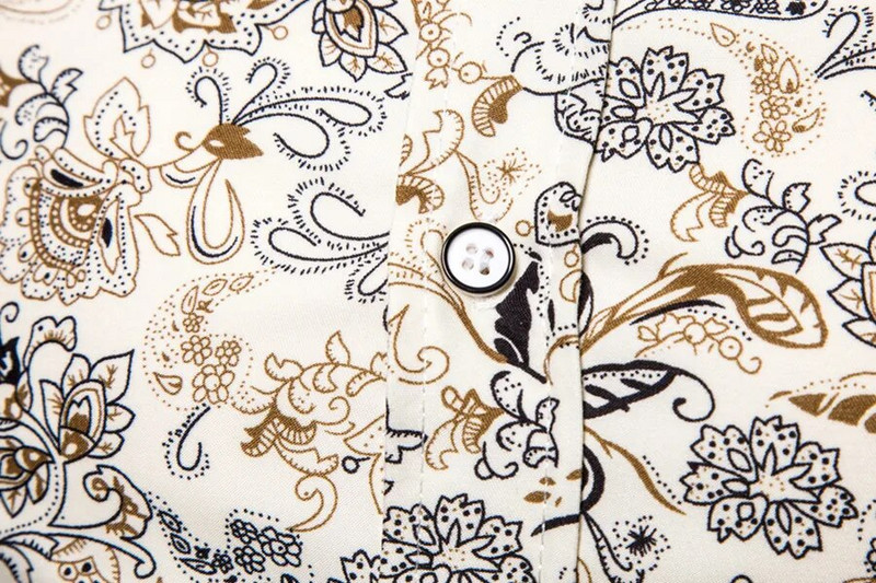 Vīriešu krekls ar garām piedurknēm Havaju salu vasaras ikdienas krekli ar ziediem vīriešiem ML03