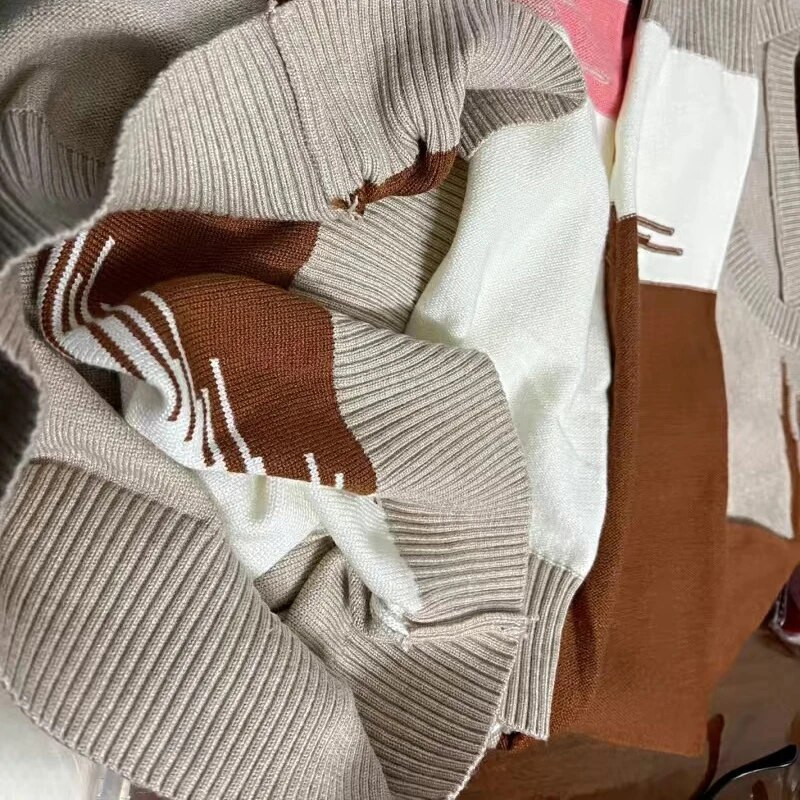 Tie Krāsa pavasara trikotāžas topi Sieviešu ikdienas džemperi ar garām piedurknēm ar O veida kakla izgriezumu korejiešu vintage trikotāžas džemperis Sieviešu džemperis ar apakšu Jauns