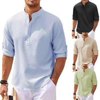 2024 Νέο ανδρικό μπλουζάκι με γιακά ανδρικό T-shirt Ανδρικό μακρυμάνικο πουκάμισο Ανδρικό πουκάμισο casual Top ανδρικό μακρυμάνικο τοπ ανδρικό πουκάμισο S-5XL