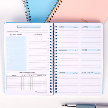 2024 A5 Agenda Planner Notebook Дневник Weekly Planner Goal Habit Schedules Journal Notebooks For School Offices Office Spanish