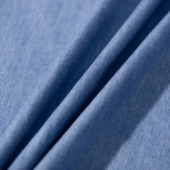 Ανδρικό κλασικό μακρυμάνικο δυτικό τζιν πουκάμισο εργασίας μονή τσέπη στο στήθος κανονική εφαρμογή Άνεση ανθεκτικότητα Μαλακά casual βαμβακερά πουκάμισα