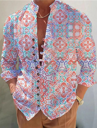 Vasaras vīriešu krekli, balti 3D druka