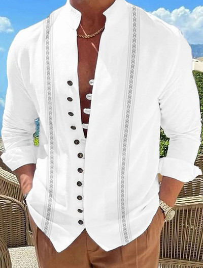 Vasaras vīriešu krekli, balti 3D druka