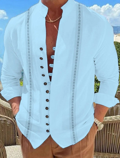 Vasaras vīriešu krekli, balti 3D druka