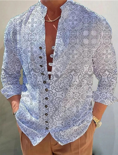 Vasaras vīriešu krekli, balti 3D druka