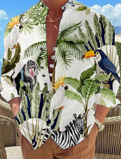 Vasaras vīriešu krekli, balti 3D druka