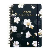 Spiral Notepad 2024 Agenda Book Daily Notebook Delicate Planner Students Τετράδια χρονοδιαγράμματος πολλαπλών λειτουργιών