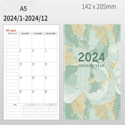 2024. gada dienas kārtības grāmatu grafiks A4 A5 piezīmju bloknoti Radošs ziedu rakstu plānotājs Atgādinājums Grafiks Galds Datumi Dienasgrāmatas Plānotājs Piezīmju grāmatiņa