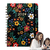 2024. gada dienas kārtības plānotājs Darba kārtības grafiks Spirālveida piezīmju grāmatiņa 2024. gada plānotājs A5 formāta plānošanas rīks darbam Ceļojumi Biroja piezīmes Mājas darbs