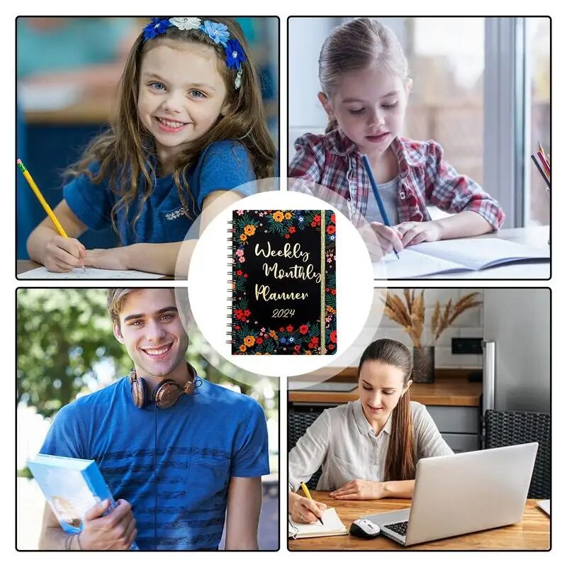 2024. gada dienas kārtības plānotājs Darba kārtības grafiks Spirālveida piezīmju grāmatiņa 2024. gada plānotājs A5 formāta plānošanas rīks darbam Ceļojumi Biroja piezīmes Mājas darbs